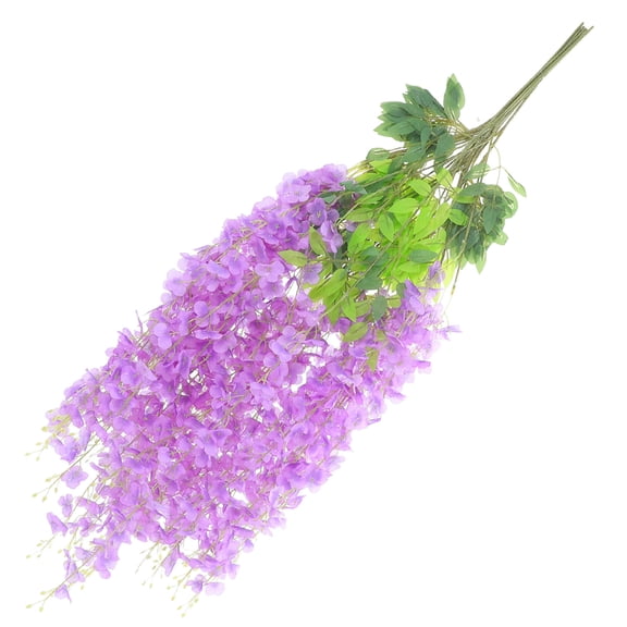 FOMIYES 24Pcs Simulation Wisteria Flower Vines Gar Purple for Garden Wall and Event Decoration
