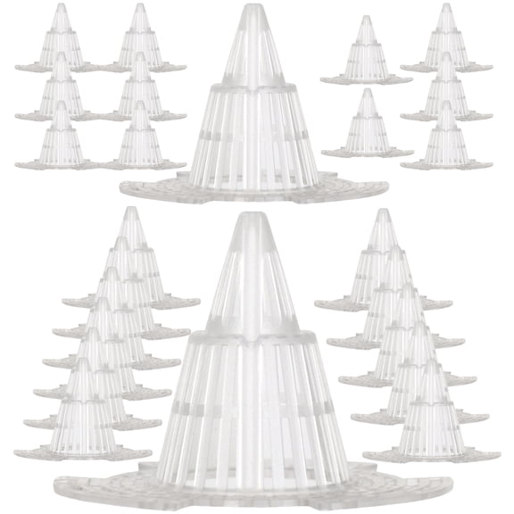 Raindrops 24Pcs Drainage Promoting Cone Planter Mesh Pads Perfect for Flowerpots and Plants 7.4x7.4x5.4in