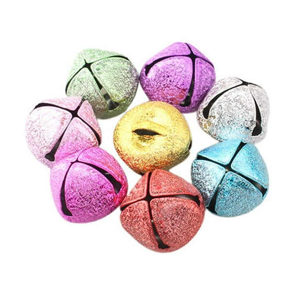 Raindrops 24Pcs Little Colorful Bells Cross Shape for DIY Projects and Parties