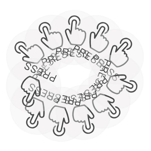 FOMIYES 24Pcs Black PVC Door Switch Reminder Stickers with Adhesive Backing