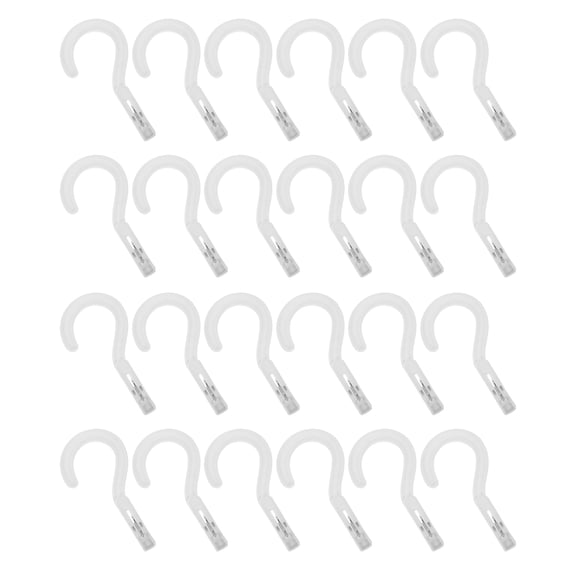 FOMIYES 24Pcs Portable Plastic Clip Hangers with Hooks for Organizing Clothes Towels and Pants