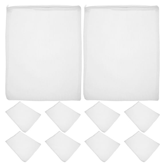Raindrops 24Pcs Polyester Aquarium Filter Media Bags with Zipper Fine Mesh for Debris Capture