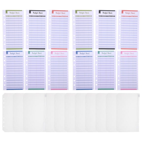 Raindrops 24Pcs Sheets for Binder A6 Size Assorted Color Paper Rectangular Loose Leaf