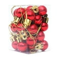 thumbnail image 1 of Raindrops 24pcs 2CM Christmas Pendant Miniature Ball Hanging Decor Xmas Tree Ornaments Layout Decorative Props for Home Store (Red), 1 of 8