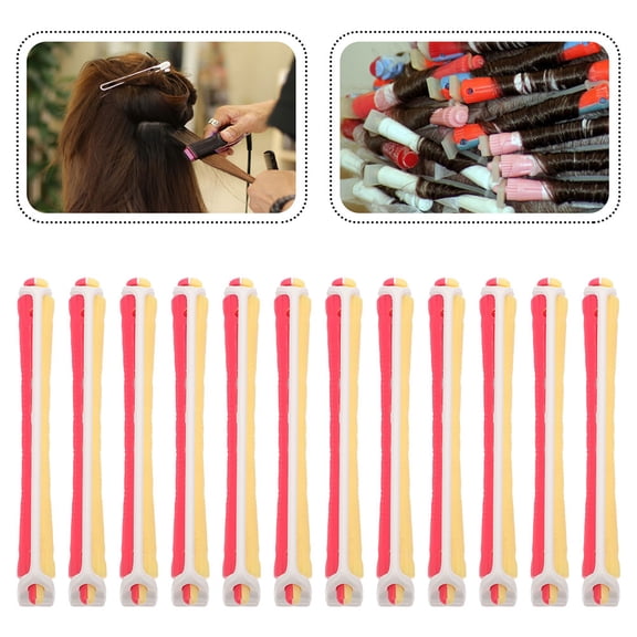 Raindrops 24Pcs Wave Twisting Rod Sticks Hair Perm Kit for Creating Stylish Wavy Hair