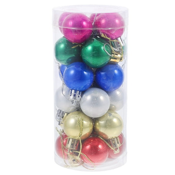 FOMIYES Decorative Plastic Christmas Ornaments Assorted Colors for Xmas Tree 24Pcs