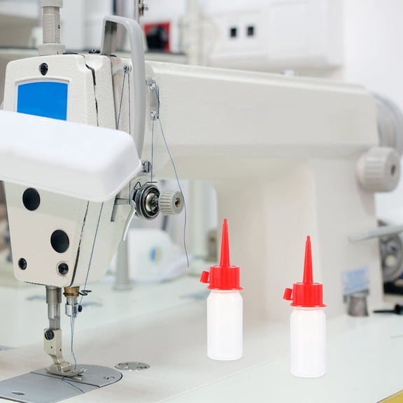 Raindrops Pet Plastic Oil Containers Pointed Nozzle for Storage Use Red 25Pcs