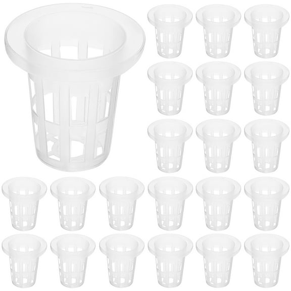 USHOBE Hydroponic Pots Plastic 25Pcs 4.32X4.32X2.75in Home Gardening