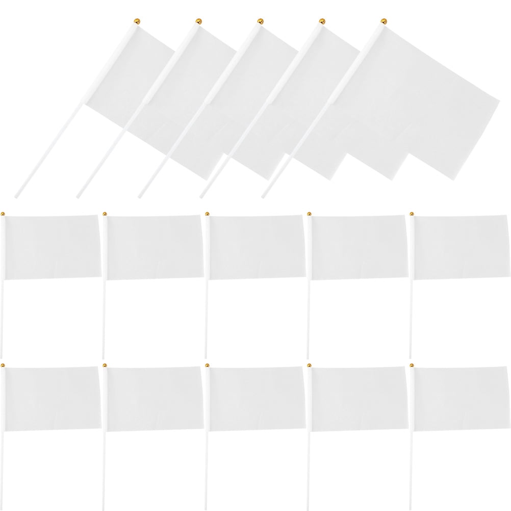 White Pvc Flags Houderco Referee Signal Flags Plastic White 25Pcs 11.8X9X0.04in ...