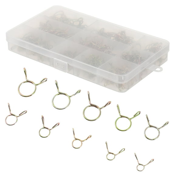 Raindrops 250 Pcs Hose Clamp Tubing Circlip Rust-resistant Clamps Connector Kit