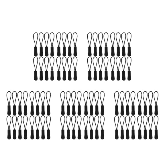 Raindrops 250 pcs  Zipper Pull Cord Extender Universal Zipper Pull Replacements For Luggage Zipper Pull Tabs Cord Ends Detachable Zipper Pull Replacement