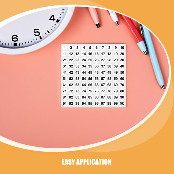 Raindrops 2500 White Small Round Self-Adhesive Number Stickers Labels for Inventory, Sorting, Organization and Office Use