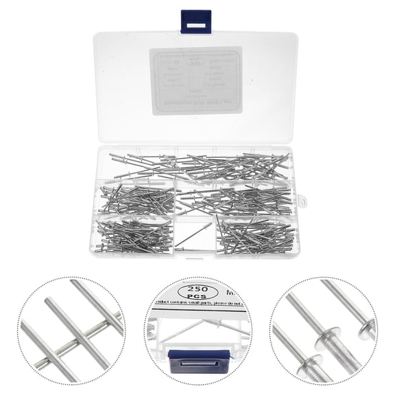 FOMIYES Rivet Fastener Blind Rivets High Mechanical Strength 250pcs