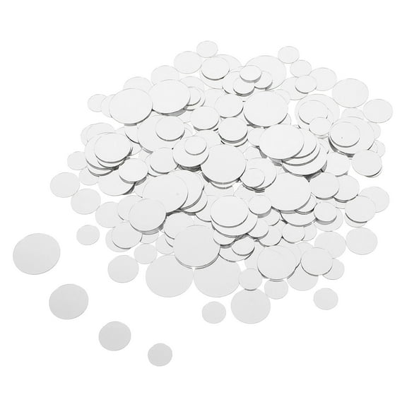 Raindrops 250Pcs Tiny Mirror Round Acrylic Tiles for Supplies and Crafts 1.5In