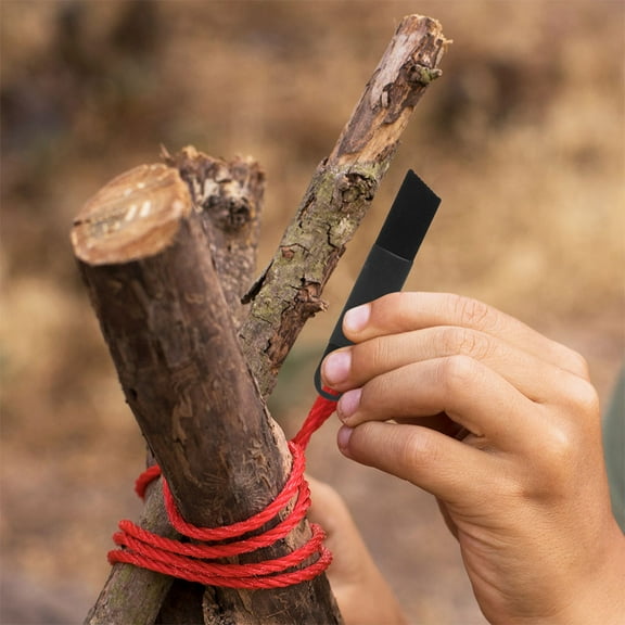 Raindrops 25Pcs Fire Starter Scraper Compact Portable Black Flint Scraper for Camping and Hiking