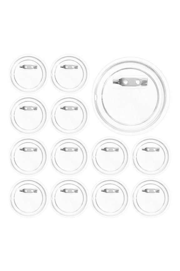 25pcs Acrylic Buttons Pin Badge Diy Maker Blanks Clear Brooch Picture Photo Pins for Crafts Supplies Party Project