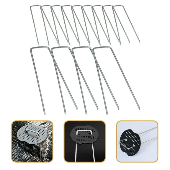 Raindrops 25pcs UShaped Gardening Ground Nail Artificial Lawn Grass Landscape Ground Pegs
