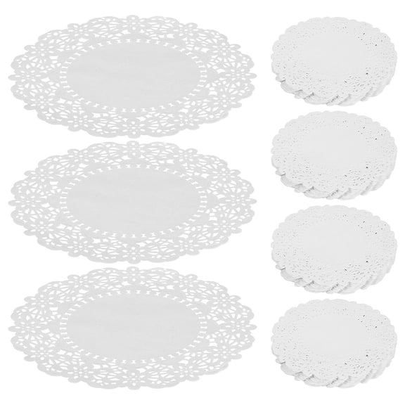 Raindrops 280 Sheets Round Paper Doilies 6.5 inch Oil-Absorb Baking Paper For Cakes And Snacks Disposable Lace Doilies Oil-Absorb Baking Mats