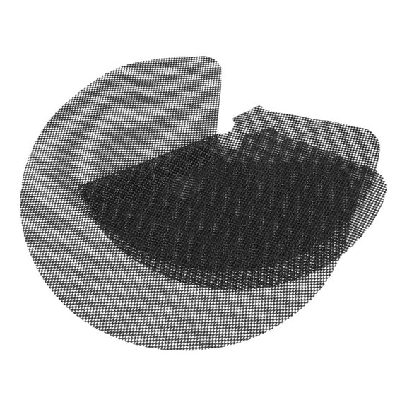 Black PVC Non Slip Circle Shelf Liners for Home 2pcs Fits Lazy Susan Shelf Kitchen Cabinet Storage