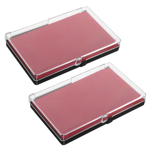 Raindrops Badge Organizer Case Set of 2, Modern Sleek Rectangular Design, and Portable Storage Solution