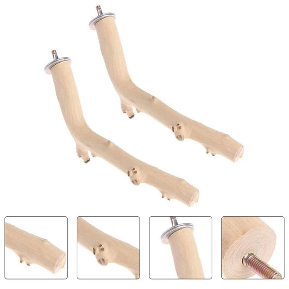 Raindrops 2PCS Parrot Standing Stick Synthetic Material Rod for Bird Perching Needs