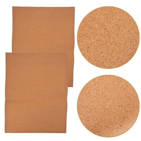 Raindrops Brown Cork Drawer Liners with Cork Backing, 2-Pack Non- Shelf and Drawer Protectors for Home Organization