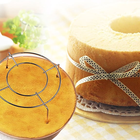 Raindrops Stainless Steel Cake Stand Set, Round Cooling Rack, Dishwasher Safe, 2 Pieces