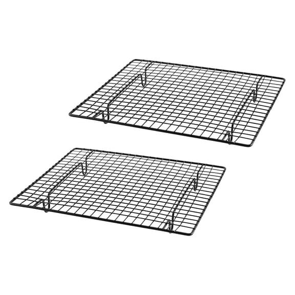 FOMIYES 2Pcs Sturdy Carbon Steel Cooling Grid Tray for Cakes Cookies and Muffins