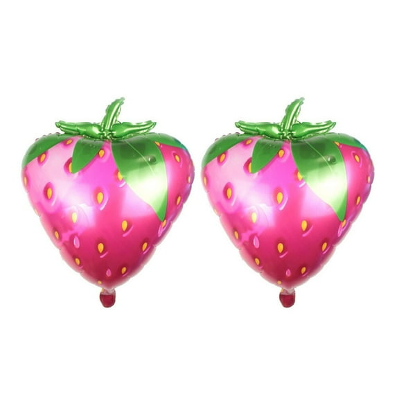 Raindrops 2Pack Self Sealing Strawberry Foil Balloons Pink for Party Wedding and Advertisement