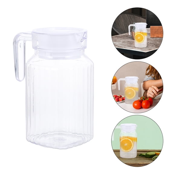 Raindrops Plastic Drinking Pitchers Set of 2, 600ml Each, Family Use, and Lightweight for Daily Hydration