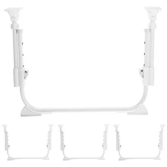 Raindrops 2Pairs White Iron U-shaped Self-locking Folding Table Legs 15.72X11.40X1.57in