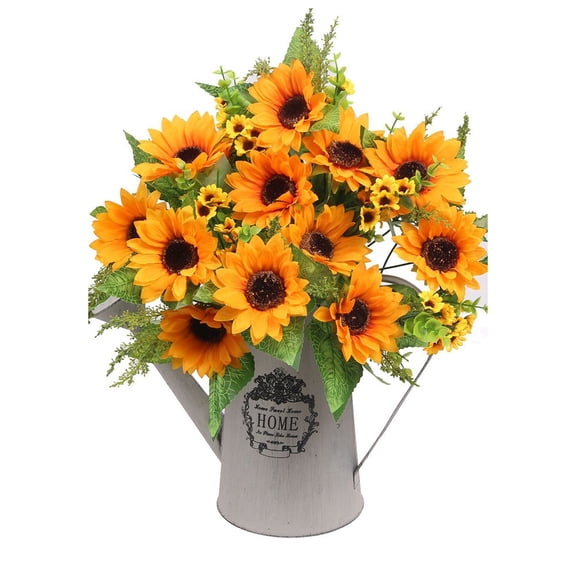 Raindrops 2Pcs Artificial Sunflower Bouquet with Vivid Imitation for Craft Projects and Special Occasions