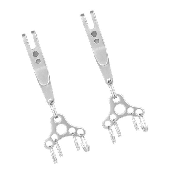 Raindrops 2-Pack Stainless Steel Backpack Clips for Outdoor Gear, Hiking, Camping, and Travel Accessories