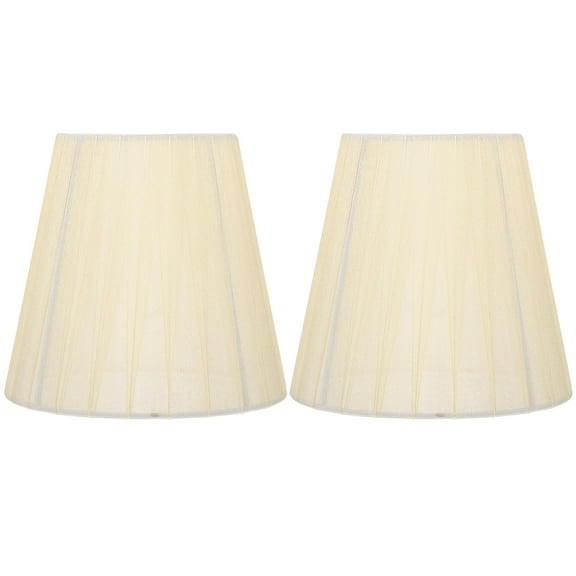 Raindrops 2Pcs Beige Gauze Lamp Shade Clip On Bulb Light Cover for Ceiling Lamp 11.8x5.1x3.5in