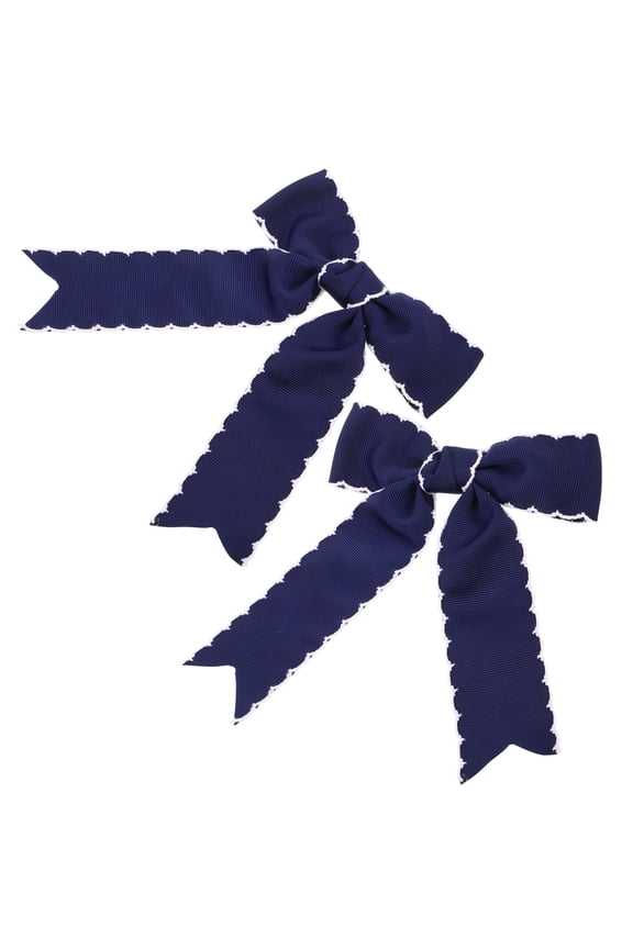 2Pcs Big Hair Bows Navy Hair Accessories For Children Daily Use