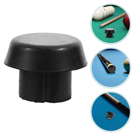 Raindrops 2Pcs Snooker Cue Extension Handle Pool Cue Part ABS Black Repairing Tools