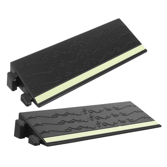 Raindrops 2Pcs Versatile Black Threshold Ramp for Doorway Scooter Wheelchair and Robot Vacuum