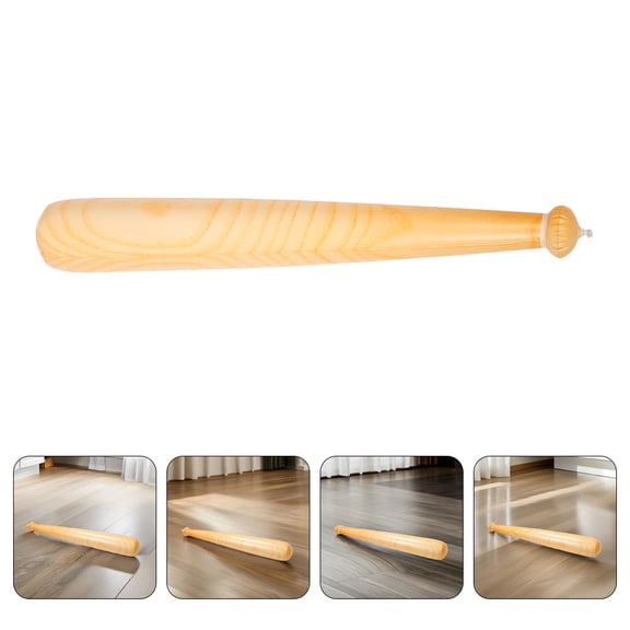 Raindrops 2-Pack Inflatable Baseball Bats with Khaki Wood Grain PVC Design, Safe for Party Games and Kids Fun