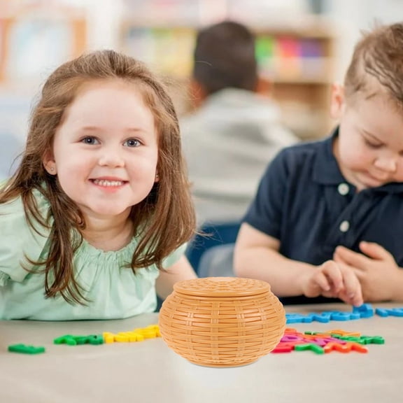 Raindrops 2Pcs Board Game Storage Box Go Chess Storage Case Khaki Resin for Chess Pieces