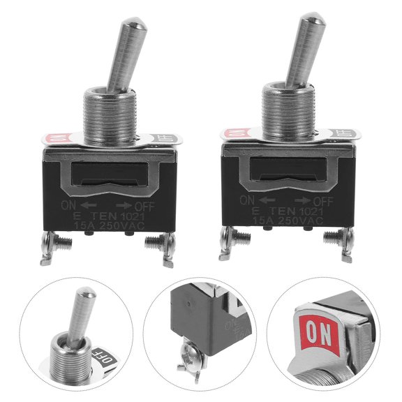 Raindrops 2Pcs Boat Toggle Switch Black Plastic Dirt Protection for Marine Equipment