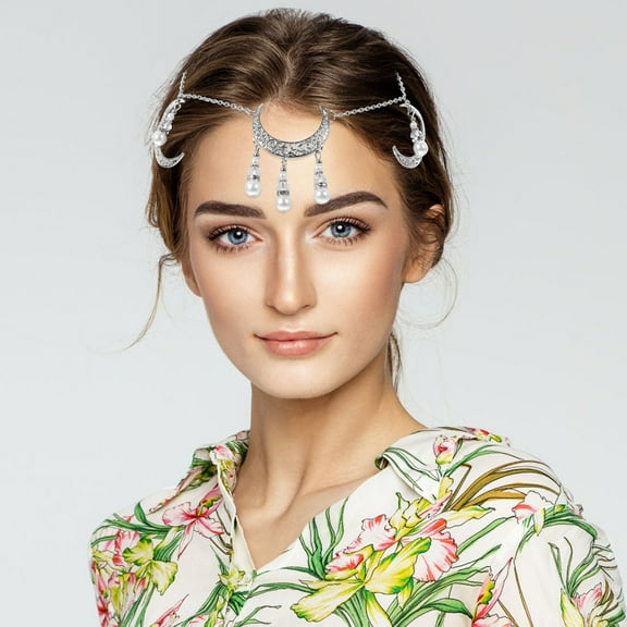 Raindrops 2pcs Bohemian Forehead Chain Alloy Hair Jewelry for Women's Assorted Color Elegant Decoration