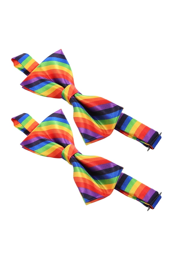 Patterned Bow Tie Mens Fabric Bow Tie Multi 2Pcs Stage Show Accessory