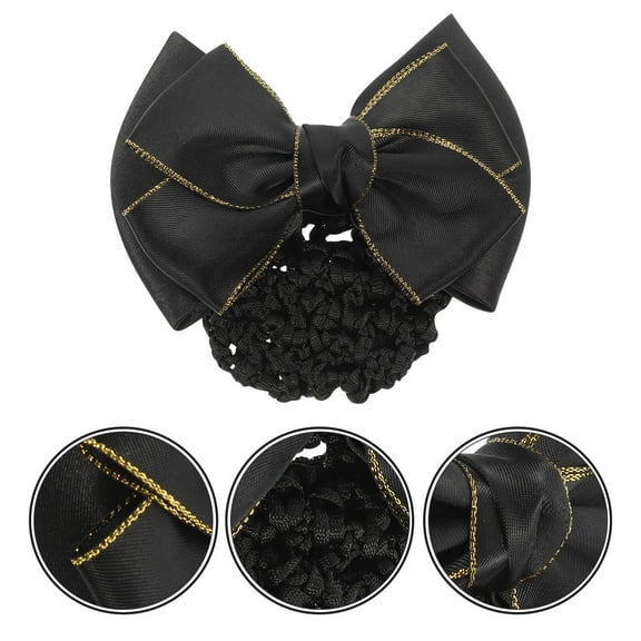 FOMIYES Breathable Hair Bun Holder, Black, Ideal for Stage and Daily Use, 2Pcs