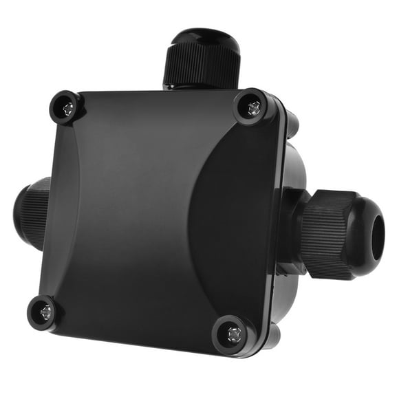 Raindrops 2Pcs Cable Junction Connector for Outdoor Electrical Installations Black Plastic 4.3x3.5x1.6in