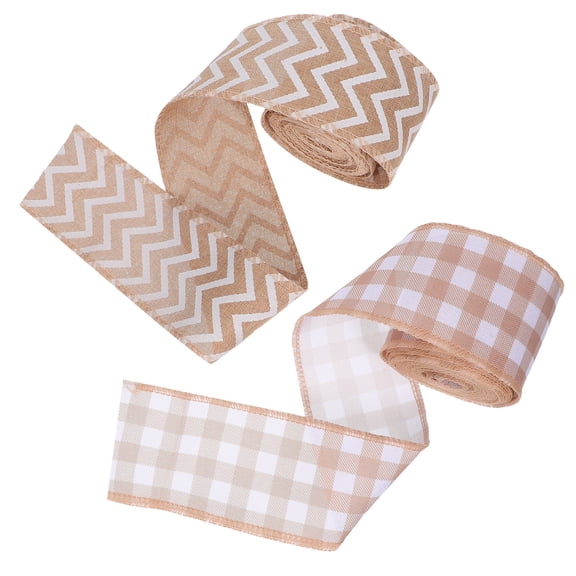 Raindrops Holiday Craft Ribbon Natural Burlap Assorted Color for Festive Projects