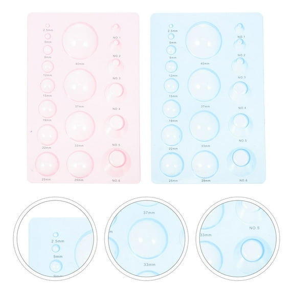 FOMIYES 2Pcs Premium Clay Gauges for Creating Half Sphere Shapes Clay Craft Molds