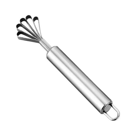 Raindrops Scraper Silver 2Pack 7.6x1.4x1Inch Coconut Shaver Tool Peeling Skin