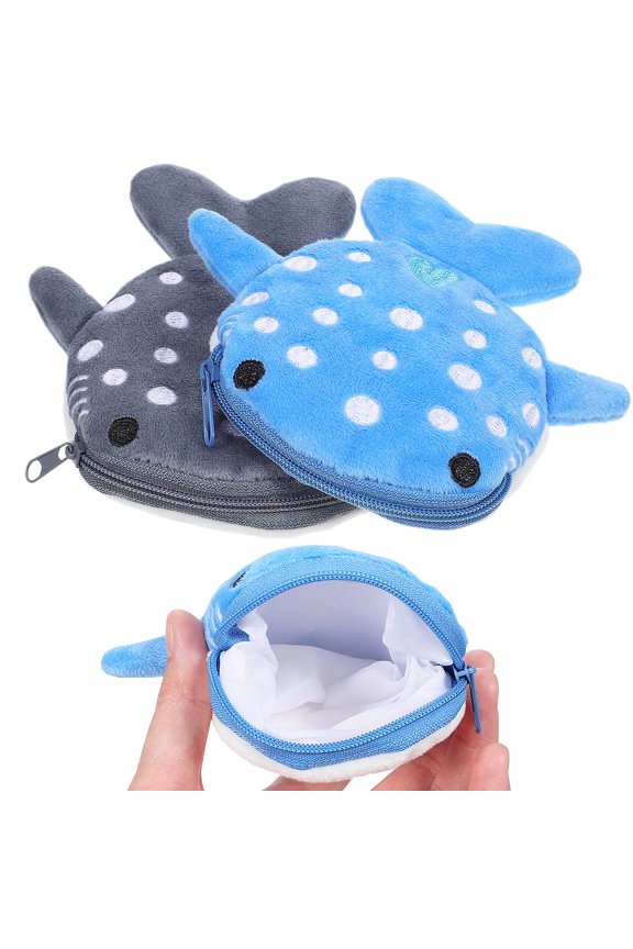 2-Pack Cute Pouches, Crystal Clear, Super Soft, Lightweight, Portable Small Wallets for Kids and Adults
