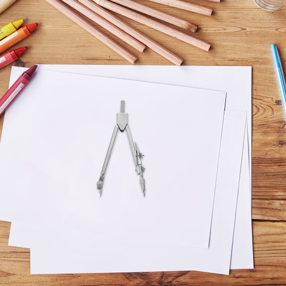 Raindrops 2Pcs Compact Radius Metal Compass Divider Tool for Furniture Crafting Paper and Fabric Marking