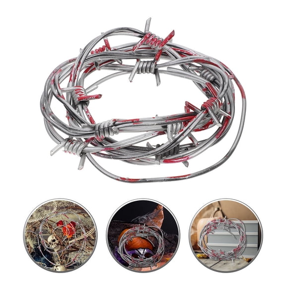 Raindrops 2-Pack Costume Accessories Fake Barbed Wire Props Reusable Party Decoration